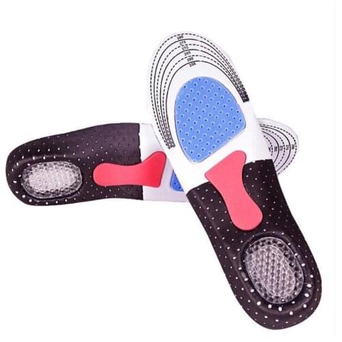 Cuttable Silicone Shoe Insoles Free Size Men Women Orthotic Arch Support Sport Shoe Pad Soft Running Insert Cushion