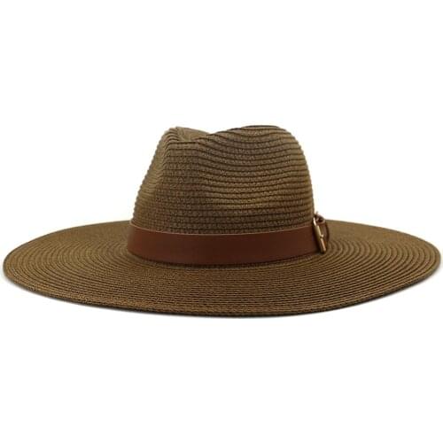 Simple foldable wide brim floppy disk girl straw hat sun hat beach ladies summer hat outdoor travel hat men and women sun hat