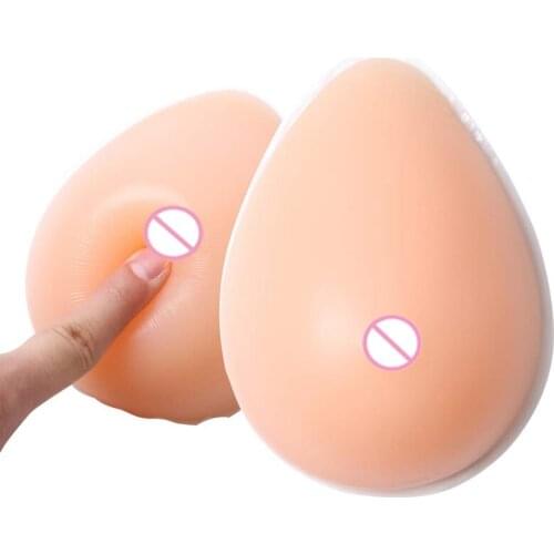 Silicone Breast Forms Self Adhesive Fake Boobs Pad Artificial Mastectomy False Boobs Pad Ajusen for Crossdreser Tradensger
