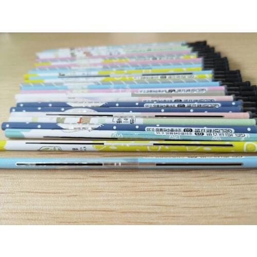 Cute Cartoon Gel Pen Refill Office Signature Rods For Handles 0.35mm/0.5mm Black Ink Refill Office School Supplies 10pcs/lot