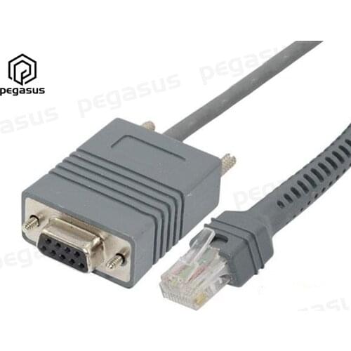 RS232 RJ45 Male to DB9 Pin Female Bar Code Scanner Serial Console Cable For Symbol LS2208 S1203 LS4208