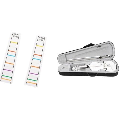 Student Violin 4/4 Full Size Violin Violin Set with 2Pcs 4/4 Violin Fretboard Sticker Fingerboard Marker