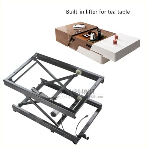 Smart living room home electric lifting iron frame fold wall table bracket