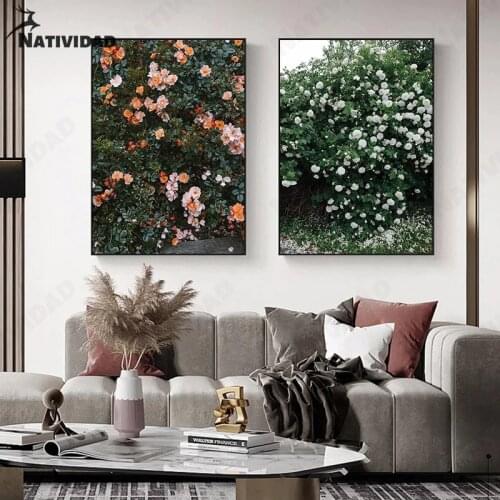 Vintage Flowers Canvas Painting Home Decoration Plant Poster Personality Living Room Bedroom Large Wall Sticker Decoration