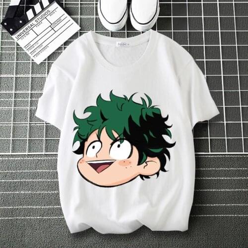 My Hero Academia Todoroki Shoto Comic Printed High flexibility T-Shirt Round Neck Short Sleeve Modal Shirt Tshirt