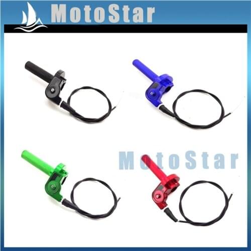 1/4 Turn CNC Alloy Twist Throttle Cable Handle Assembly For TTR XR CRF Pit Dirt Bike Motorcycle MX Motocross