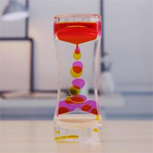 10ML Creative Floating Sand Oil Spilled Drop Ornaments Crafts Kids Toy Hourglass Timer Birthday Gifts Home Miniatures Decor