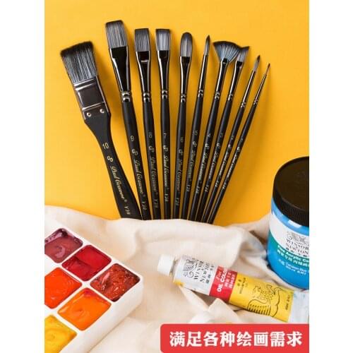 10 Pcs Art Paint Brushes Set Includes Carrying Case,for Kids, Artists, Acrylic,Oil, Watercolor and Gouache Painting Art Supplies