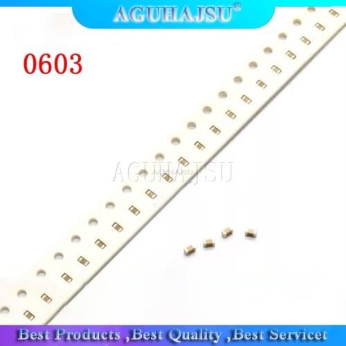 100pcs 0603 SMD Chip Multilayer Ceramic Capacitor 0.5pF - 22uF 10pF 22pF 100pF 1nF 10nF 15nF 100nF 0.1uF 1uF 2.2uF 4.7uF 10uF