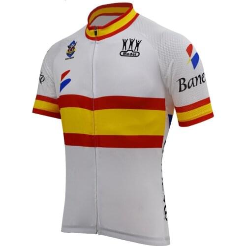1995 spanish team cycling jersey men short sleeve summer bike wear jersey road jersey cycling clothing bicycle clothes