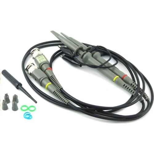 2PCS/Set P6100 100 MHz Oscilloscope Probe 600V DC High Sensitivity Oscilloscope Clip Probe 10:1 with Accessories Kit