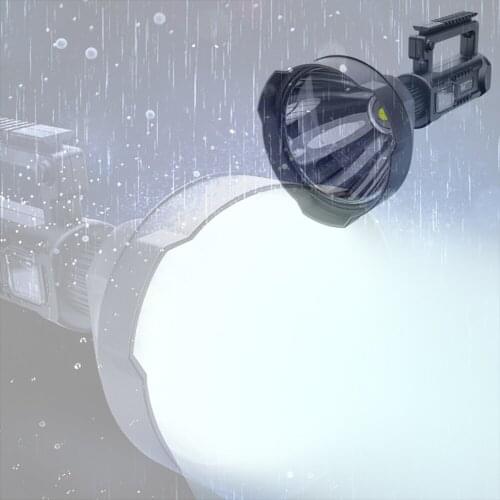 25W Powerful LED Flashlight Portable P50 Torch USB Rechargeable Searchlight Waterproof Spotlight with Base Fishing Light Lantern