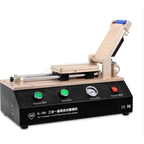 3 in 1 Auto curved touch screen OCA film fitting machine TBK 768 for S6 S7 edge plus fitting machine for curved screen