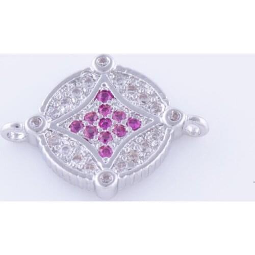 5pcs Retro Geometric Charms For Jewelry Making Wholesale Copper Micro Pave Czech Charms Connectors Vintage Berloques