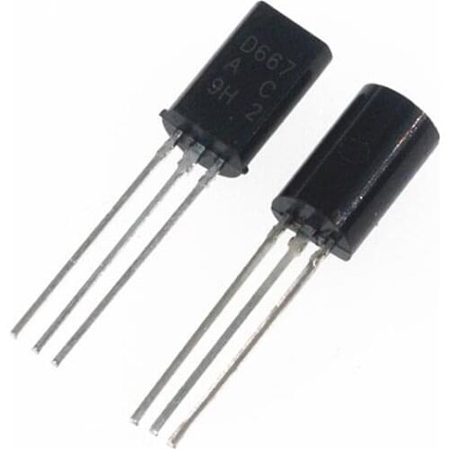 50PCS 2SD667 D667 TO-92L TO92 Plastic-Encapsulate Transistors