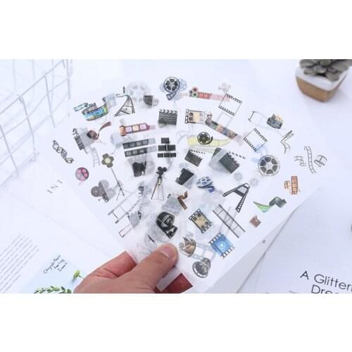 6pcs Film paper stickers diy decoration Diary Book Planner sticker for album scrapbooking Decoration papeleria sale