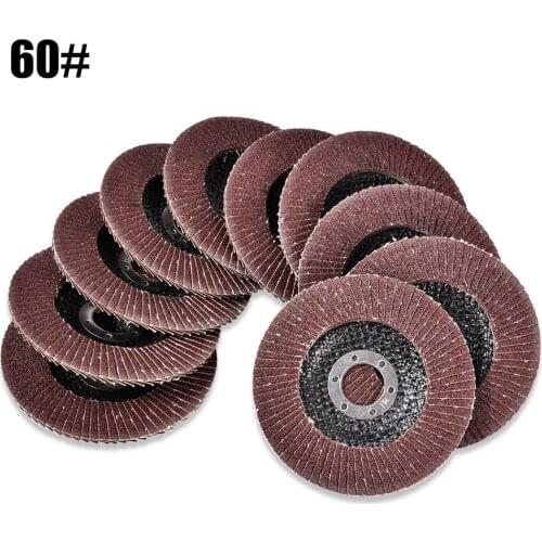 10PCS 40/60/80/120 Grit Grinding Wheels Flap Sanding Discs 115mm Angle Grinder Discs Metal Plastic Wood Abrasive Rotary Tool