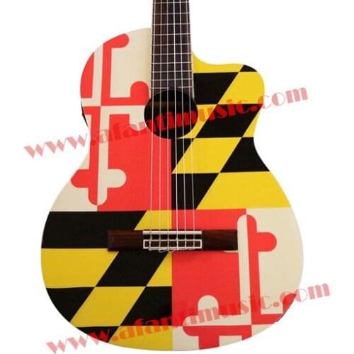 Afanti Music Solid Spruce Top 39 inch Classical guitar with High-quality EQ (ACL-256)