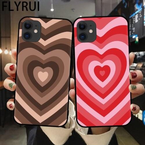 FLYRUI Soft Silicone Phone Case Cover For iPhone 6 6S 7 8 Plus 5 5S SE X XS XR 11 PRO MAX Latte Love Coffee Heart For iPhone 11