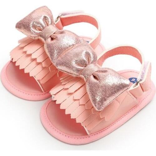 Toddler Infant Kids Baby Shoes Girls Elegant Bowknot PU-leather Flower Princess Shoes Cortex shoes for 0-18M