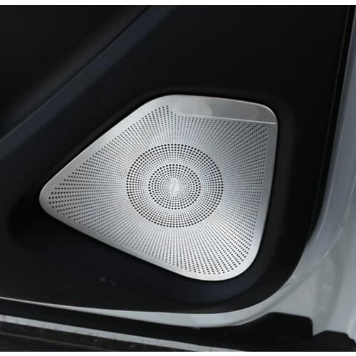 For Citroen C5 Aircross 2017-2020 Stainless Car Door Panel Loudspeaker Pad Speaker Cover Trim Frame Sticker Moulding Accessories