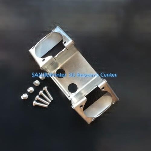 3D printer Ultimaker 2 + UM2 Dual Heads Extruder Hotend Stainless Steel Dual Fan Bracket Fans for Olsson block kit