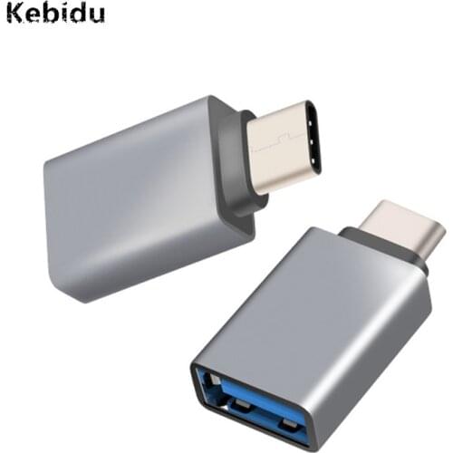 Kebidumei kebidumei Hot Metal USB-C Type C Adapter Male to USB 3.0 Female USB OTG Converter for Xiaomi Oneplus LG Nexus 5X 6P