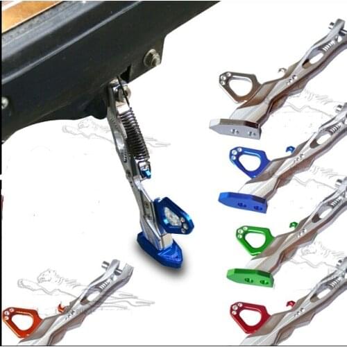 Red Aluminum Universal 50-150cc Motorcycle Bike Kickstand Foot Side Stand Support Motorcycle kickstand pad support
