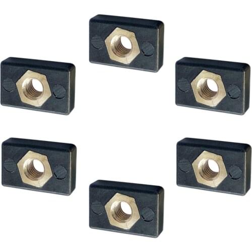 6 Count Kayak Track Rail Screw Nut M6 Boat Rail Hardware Mounting Kit