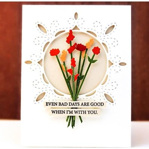 Julyarts Love Flower Lace Stencils for Card Making Natal DIY Cutting Dies Photo Album Scrapbook Cards Embossing Paper