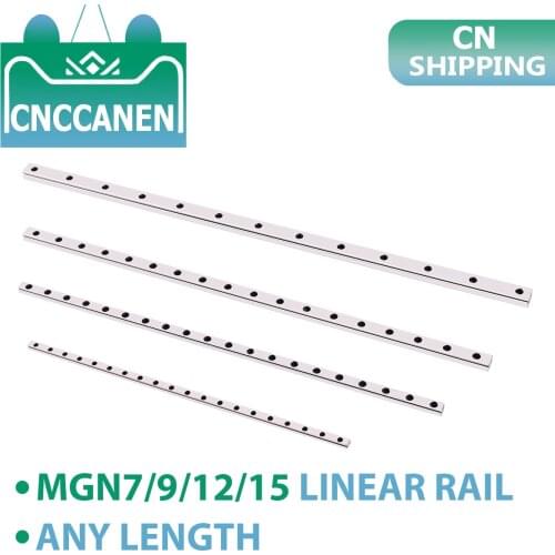 MGN7 MGN9 MGN12 MGN15 Linear Guide MGN Miniature Linear Rail Length 100mm - 1000mm without Slider Block for CNC 3D Printer Parts
