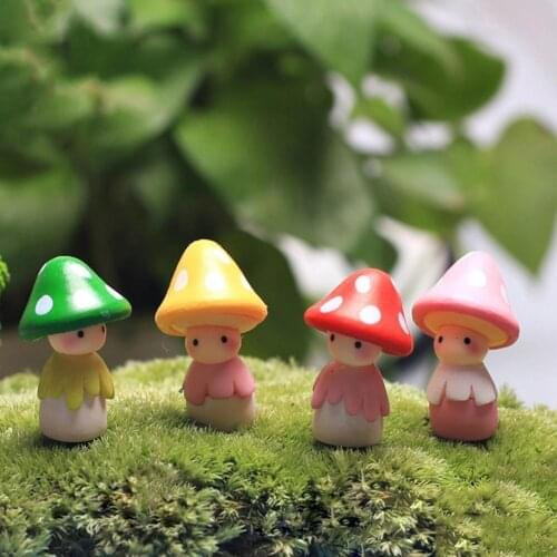 Lovely Mushroom Doll Micro Landscape Bonsai Dollhouse Home Decor Gift Garden Moss micro landscape succulent ornaments