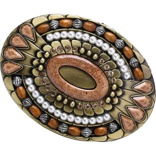 Mens Western Bohemian Boho Indian Jeans Vintage Belt Buckle