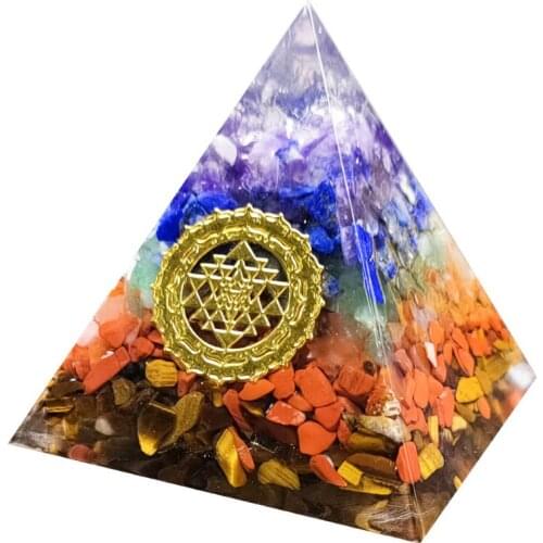 Orgone Energy Generator Pyramid Pendulum Healing Crystal Stone Meditation Reiki Chakra Balancing Amulet Divination Decoration