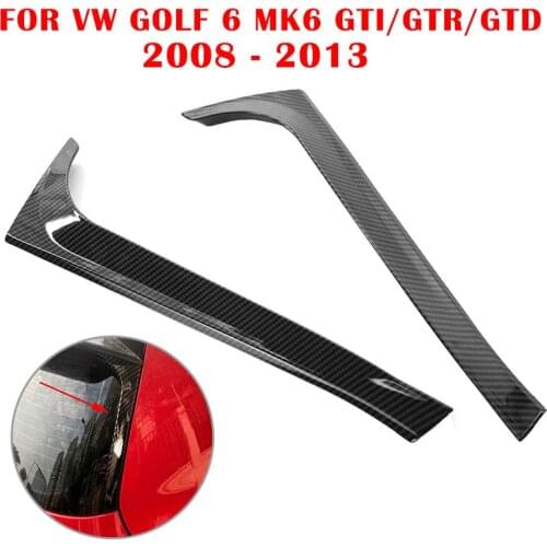 Pair Rear Window Side Spoiler Canard Canards Splitter Wing For VW Golf 6 MK6 GTI/GTR/GTD 2008 - 2013
