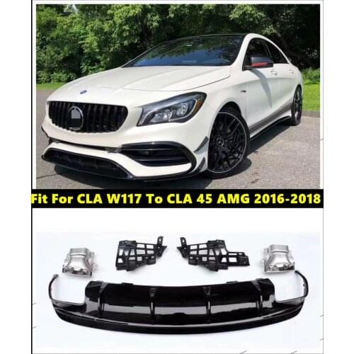 Front Bumper Trim Strips Front And Rear Lights Covers Rear Bumper Kits For Mercedes Benz CLA 200 220 260 Upgrade To CLA 45 AMG