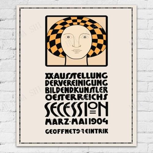 Art Nouveau Poster for Vienna Secession 1904 Color Lithograph by Leopold Stolba