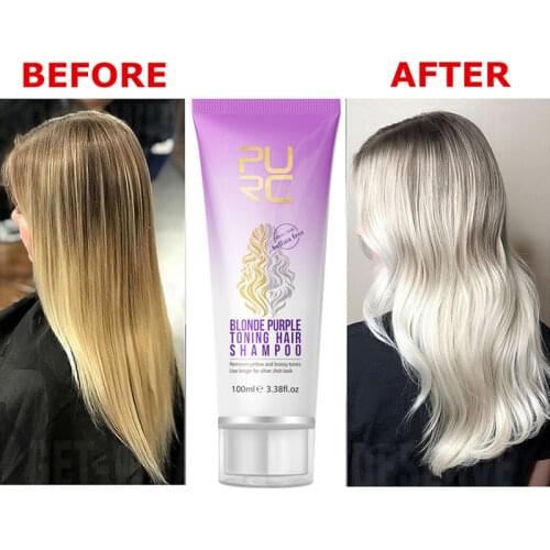 PURC 100ml Purple Shampoo For Blonde Hair Brassaway Revitalizing Shampoo Sulfate Free Color Treated Shampoo No Yellow Shampoo