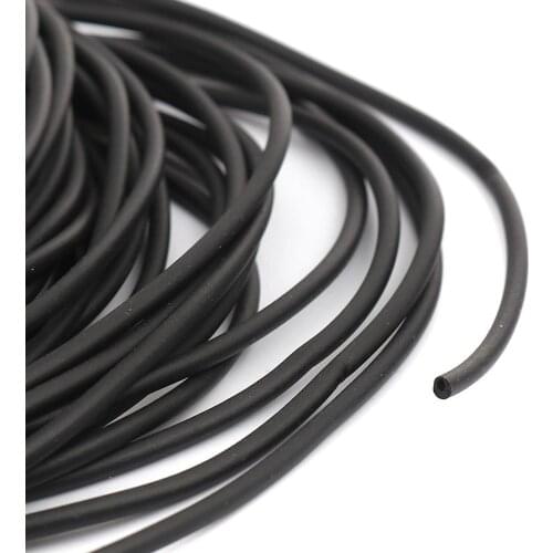 DoreenBeads 1.5/2.5/4mm 10m Rubber Cord PVC Tubular Cord Black Jewelry Findings DIY Making Solid Hollow Handmade Wire,10M Length