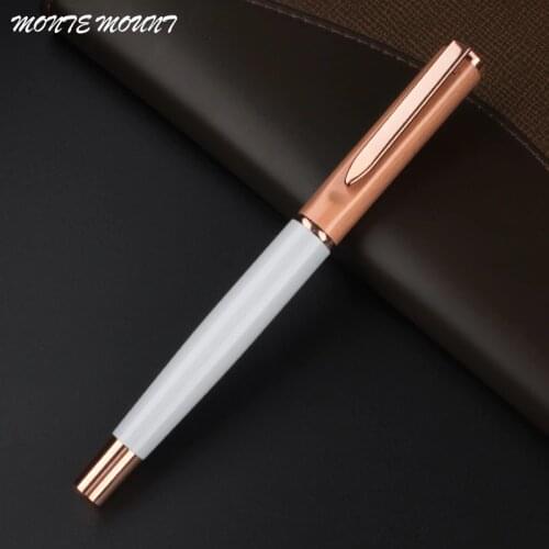 Business Rollerball Pen Black Ink Medium Refill Metal Ballpoint Pens for Writing School and Office Supplies