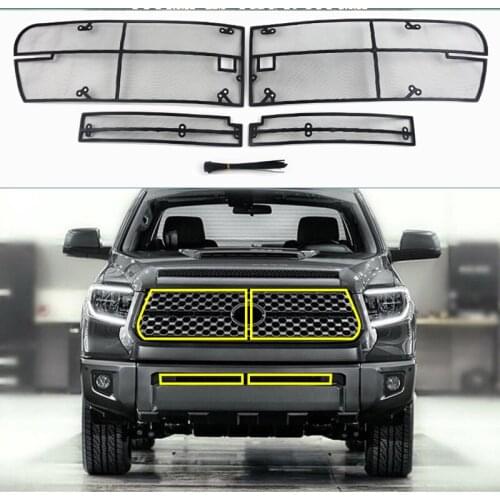 For Toyota Tundra 2018 2019 Accessories Car Front Grille Insert Net Grill Mesh Protection Insect Screening Mesh Accessories