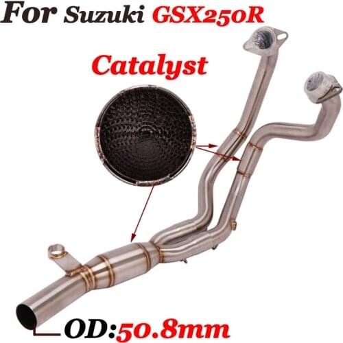 Slip On For Suzuki DL250 GSX250R GSXR250 Full System Motorcycle Exhaust Modify Connect Front Middle Mid Link Pipe Muffler