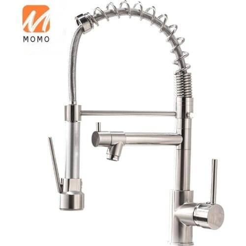 Water Saving Pull Down Rose Gold Modern Brass Kitchen Faucet 2021