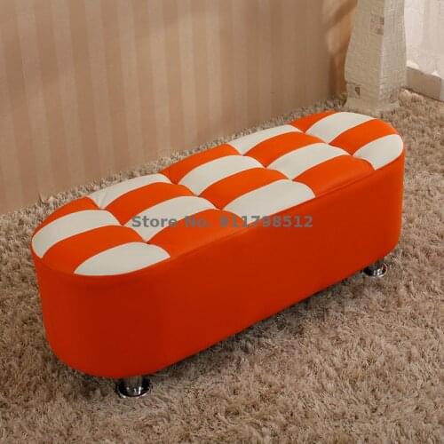 Free shipping strips try shoe stool fashion shop shoe store sofa stool entrance shoe stool square leather stool