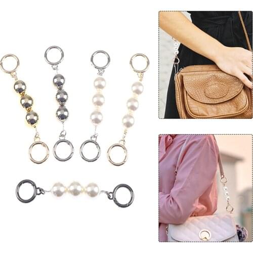 Bag Chain Strap Extender Imitation Pearl Bead Replacement Chain Strap For Purse Clutch Handbag