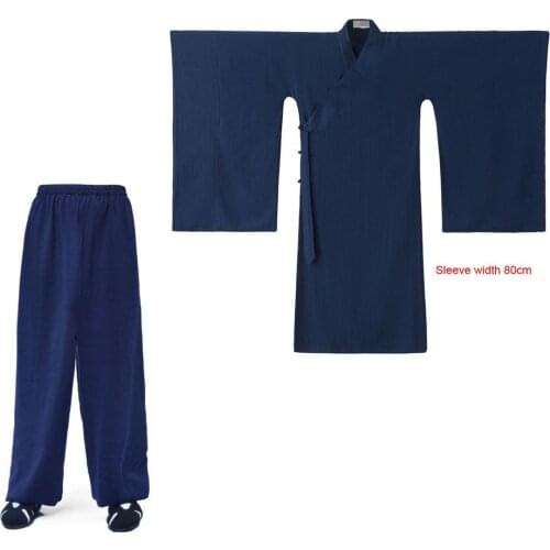 UNISEX 22color High Quality Wudang Kung fu Clothing Taoism Uniforms Delos Robe Wushu Suits Taoist Robe+Pants