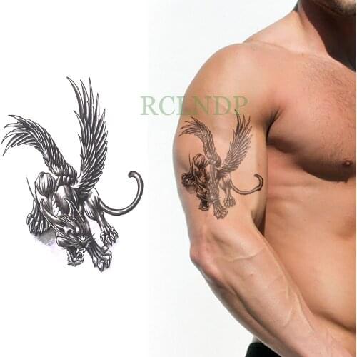 Waterproof Temporary Tattoo Sticker angel Mythical Animals Fake Tatto Flash Tatoo Back Leg Arm belly big size for Women girl Men