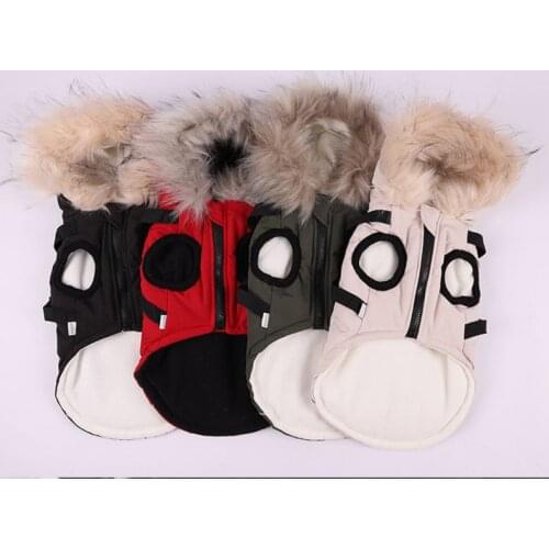 Winter Pet Dog Clothes With Harness Down Warm Windproof Pet Dog Coat Jacket For Small Medium Large Dogs Pet Chihuahua Clothing