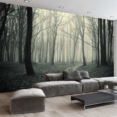 3D Wallpaper Retro Foggy Forest Tree Photo Mural Living Room TV Sofa Restaurant Creative Wall Paper For Walls 3D Papel De Parede