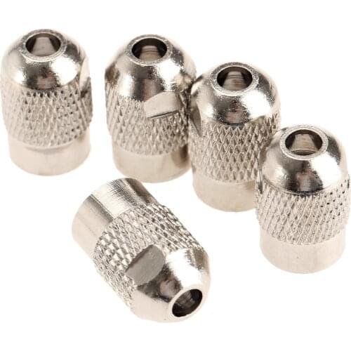 5Pcs Copper Flexible Shaft Screw Cap Collet for M8x0.75 Electric Mill Grinder Shaft Dremel Rotary Tools Power Tools Accessories